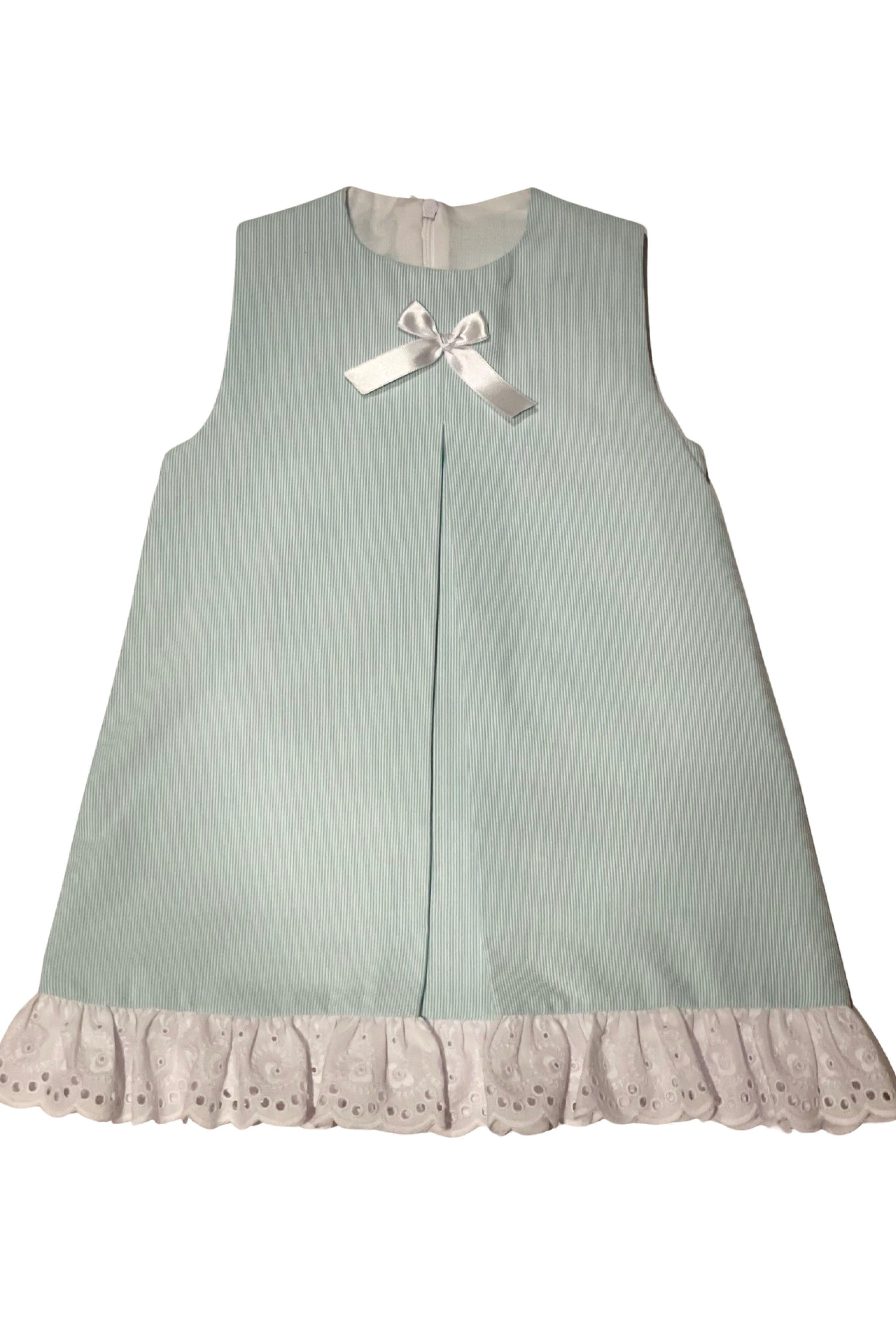 SS24 Lor Miral Girls Mint Bow A Line Dress Dainty Delilah