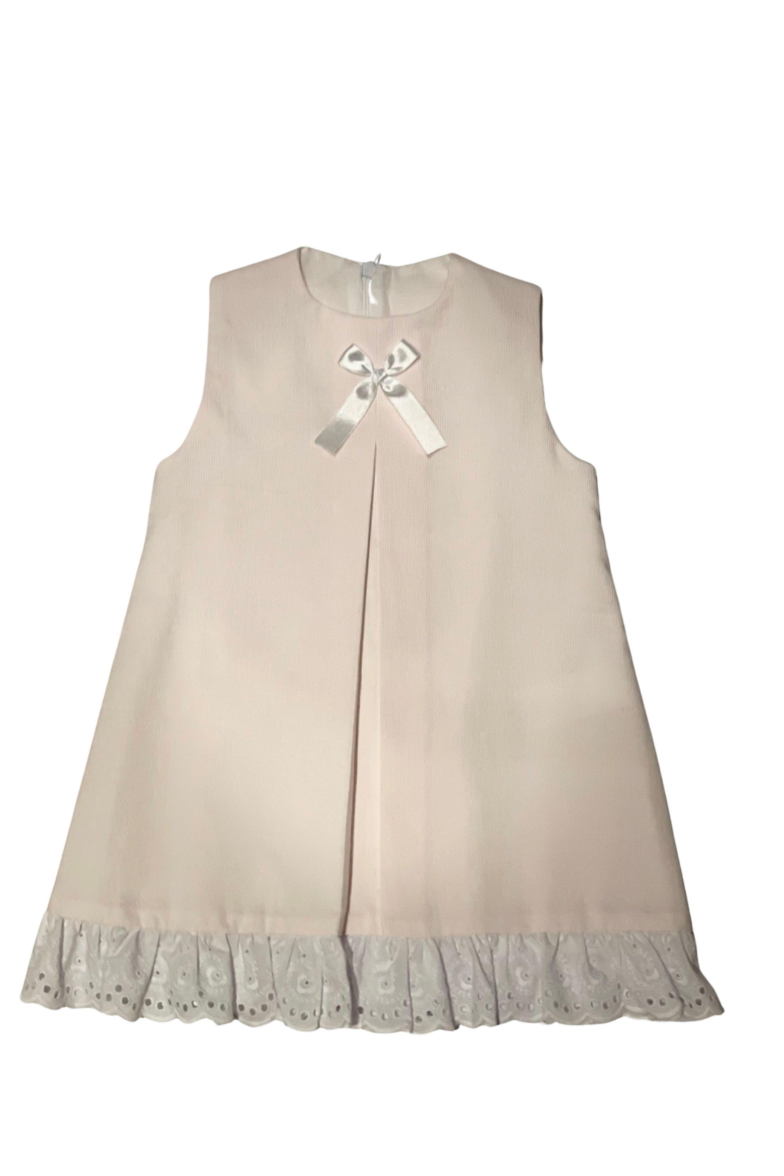 SS24 Lor Miral Girls Pink Bow A Line Dress Dainty Delilah