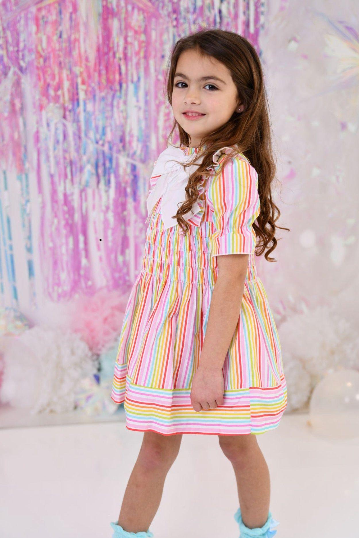 SS24 Rochy Rainbow Girls Summer Dress - Dainty Delilah 